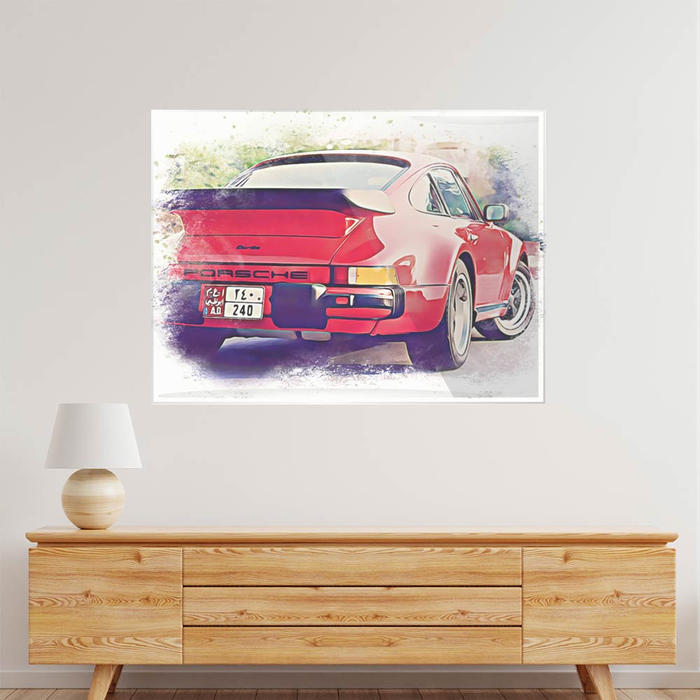 Classic Porsche 911 Abu Dhabi Print on Acrylic acrylic canvas