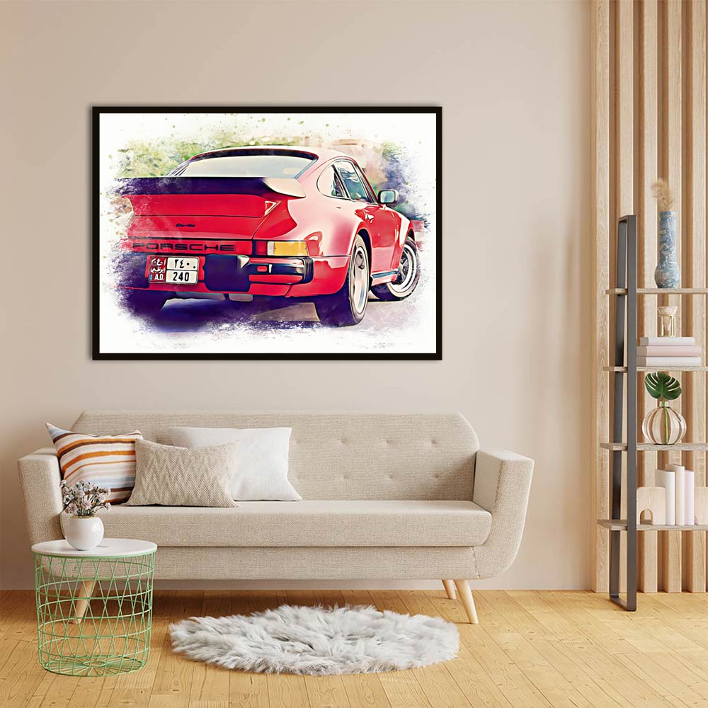 Classic Porsche 911 Abu Dhabi acrylic canvas