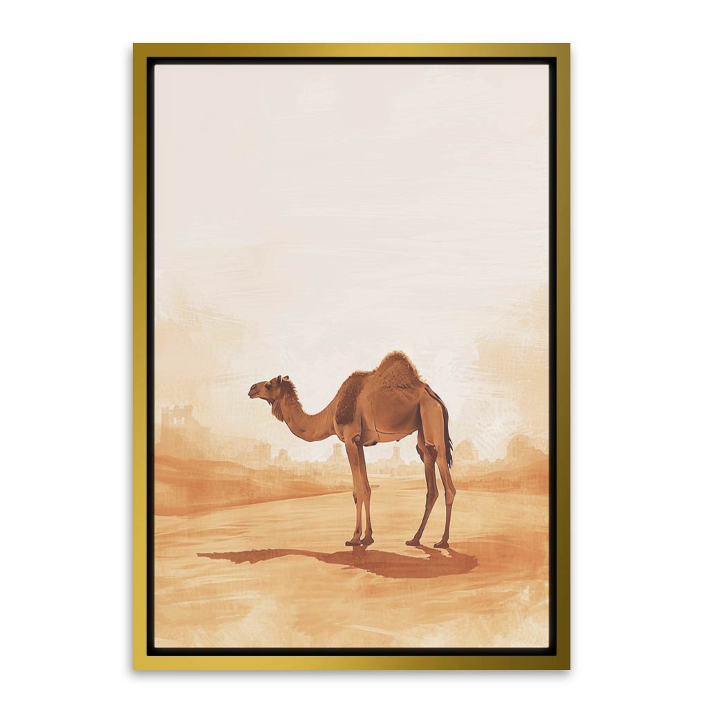 Desert camel Gold Canvas frame acrylic canvas Frames