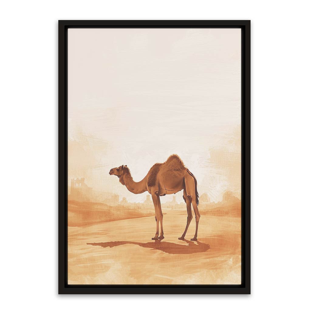 Desert camel Black Canvas frame acrylic canvas Frames