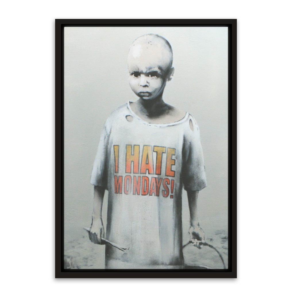 BANKSY ART 7 Black Canvas frame acrylic canvas Frames