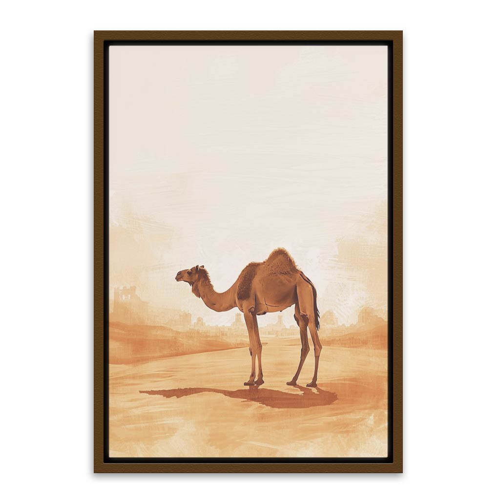 Desert camel Brown Canvas frame acrylic canvas Frames