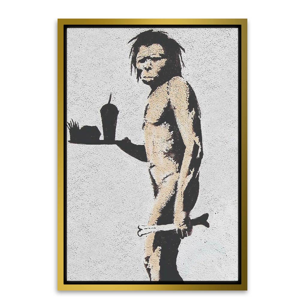 BANKSY ART 27 Gold Canvas frame acrylic canvas Frames