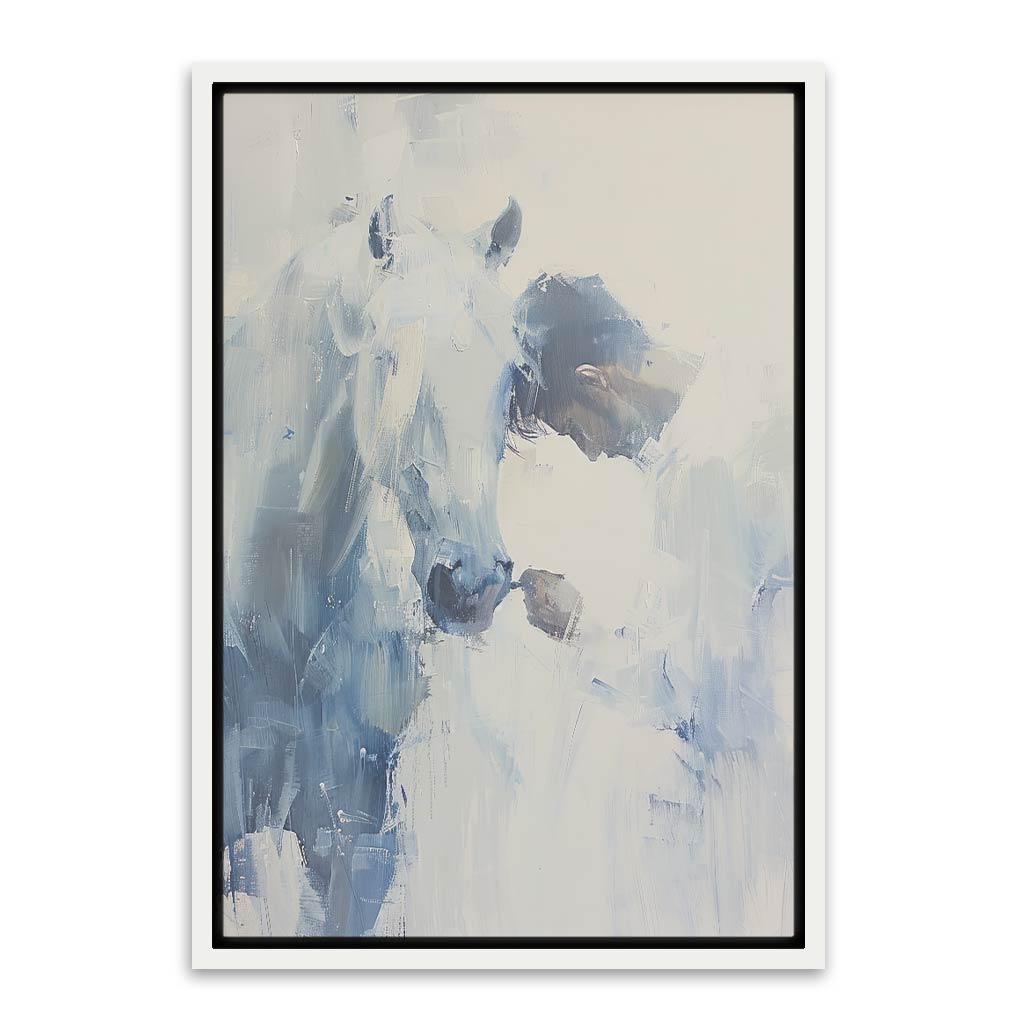 Horse Painting White Canvas frame acrylic canvas Frames