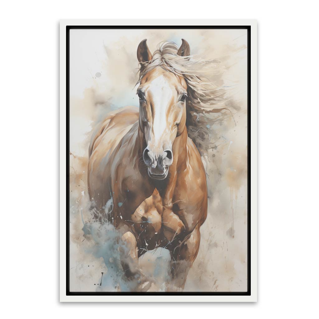 Horse White Canvas frame acrylic canvas Frames