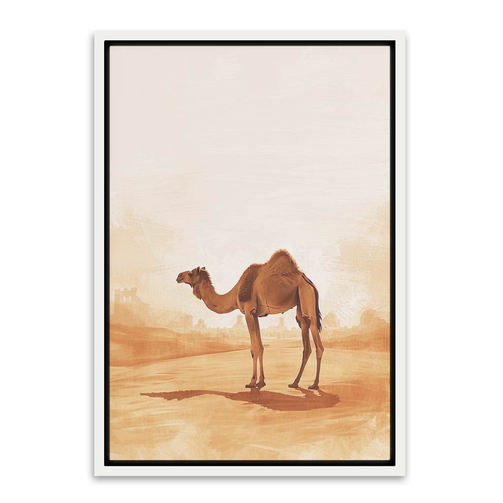 Desert camel White Canvas frame acrylic canvas Frames