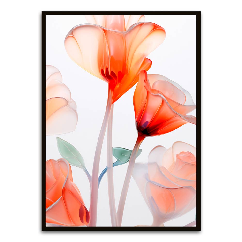 Botanical Art 8 Black Printed frame acrylic canvas Frames