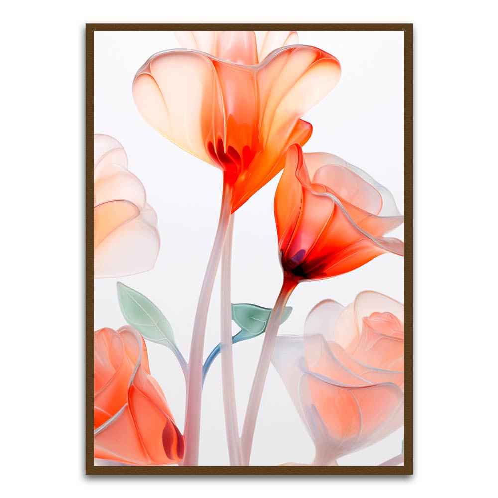 Botanical Art 8 Brown Printed frame acrylic canvas Frames