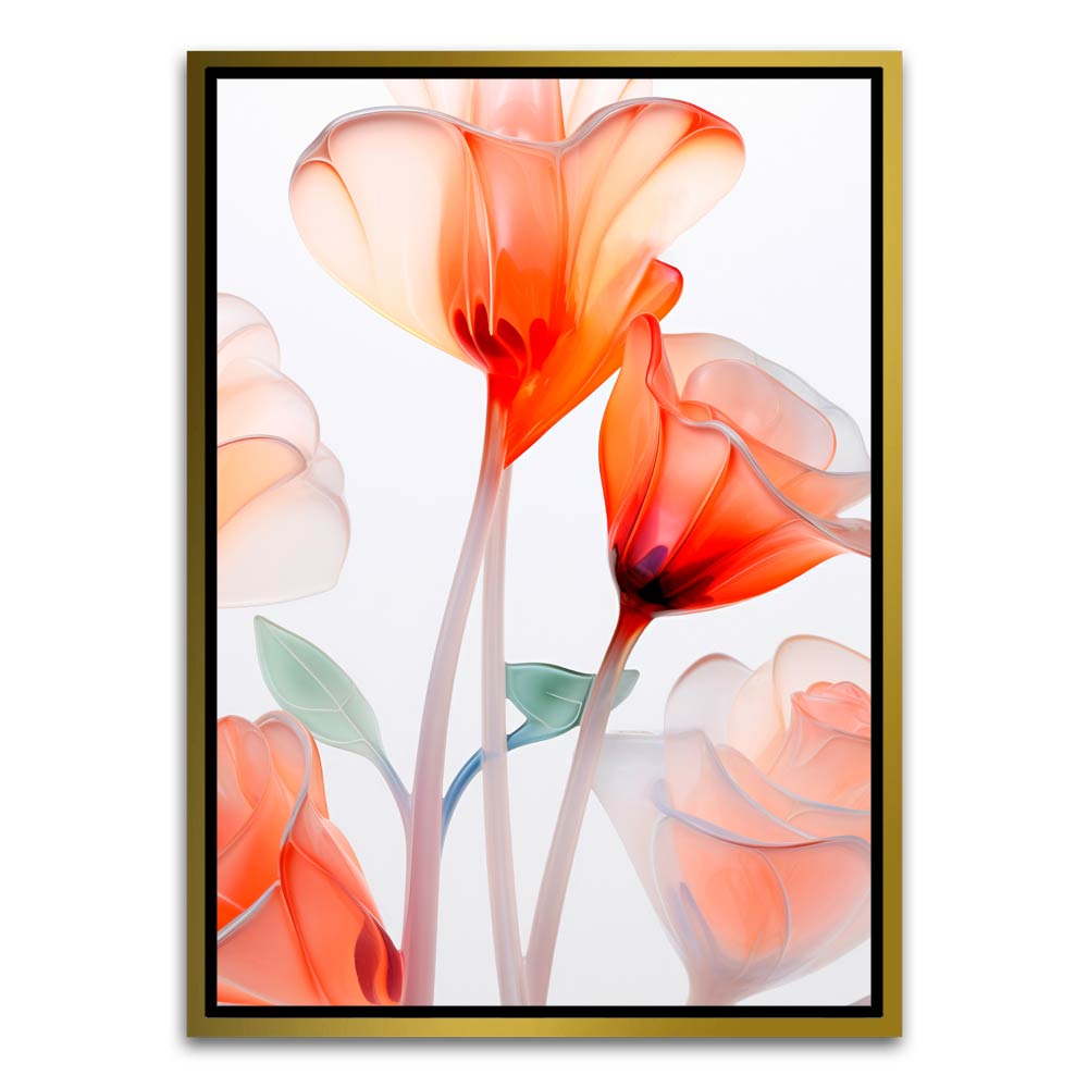 Botanical Art 8 Gold Canvas frame acrylic canvas Frames