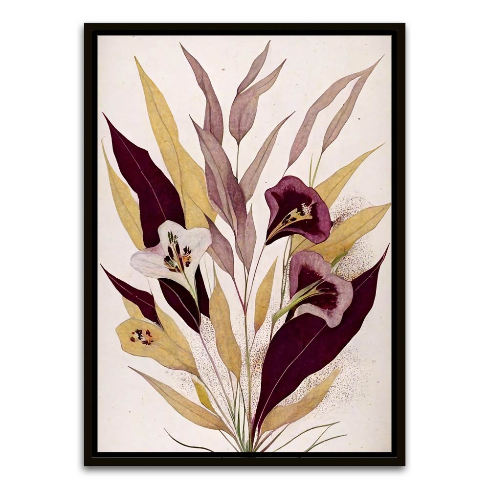 Botanical Art 10 Black Canvas frame acrylic canvas Frames