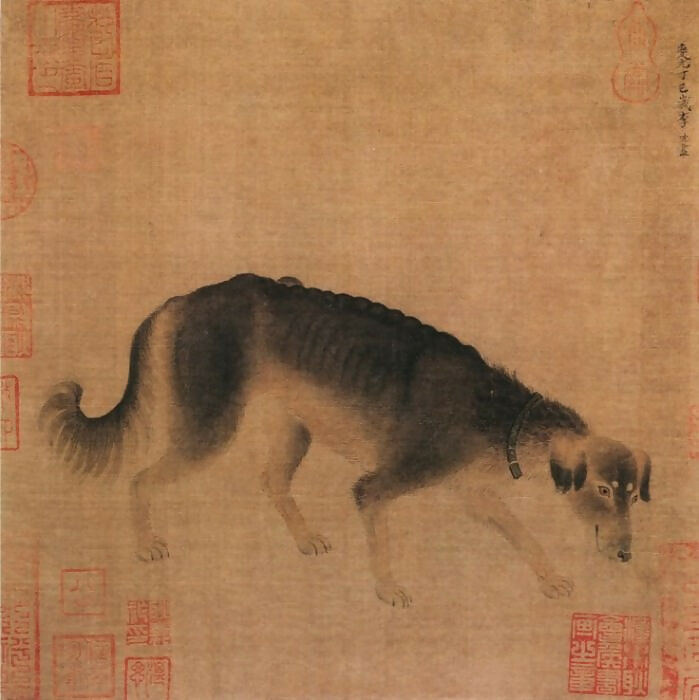 Chinese Artists of the Middle Ages (李迪 - 猎犬图) – Li Di 50X64 Canvas