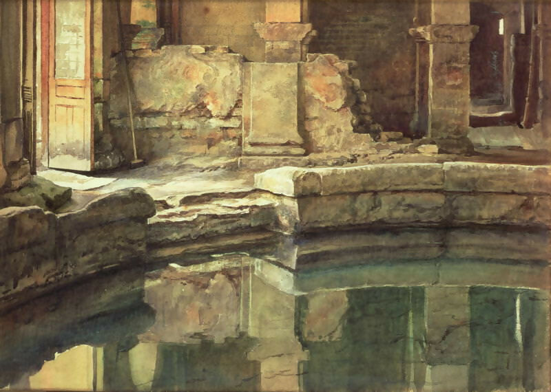 Edward John Poynter - The Roman Bath 50X40 Canvas