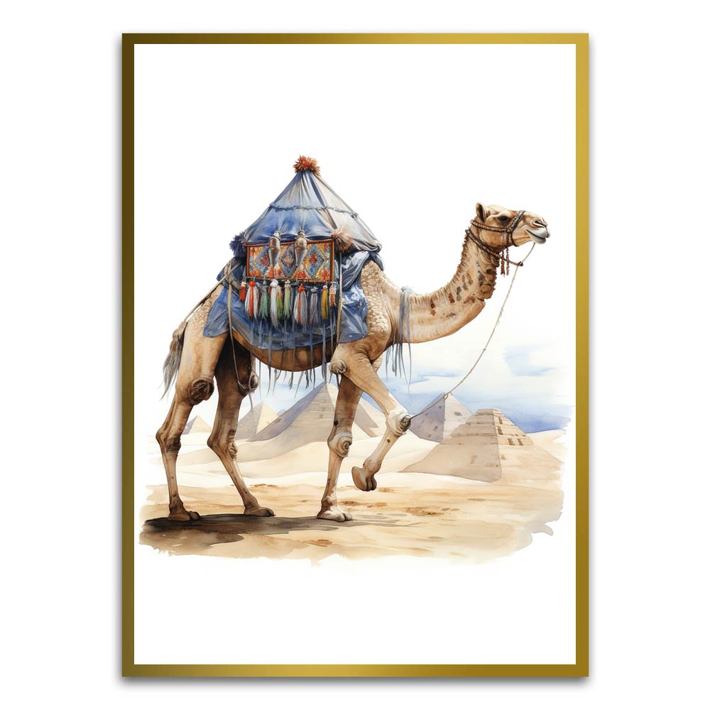 Camel Gold Printed frame acrylic canvas Frames