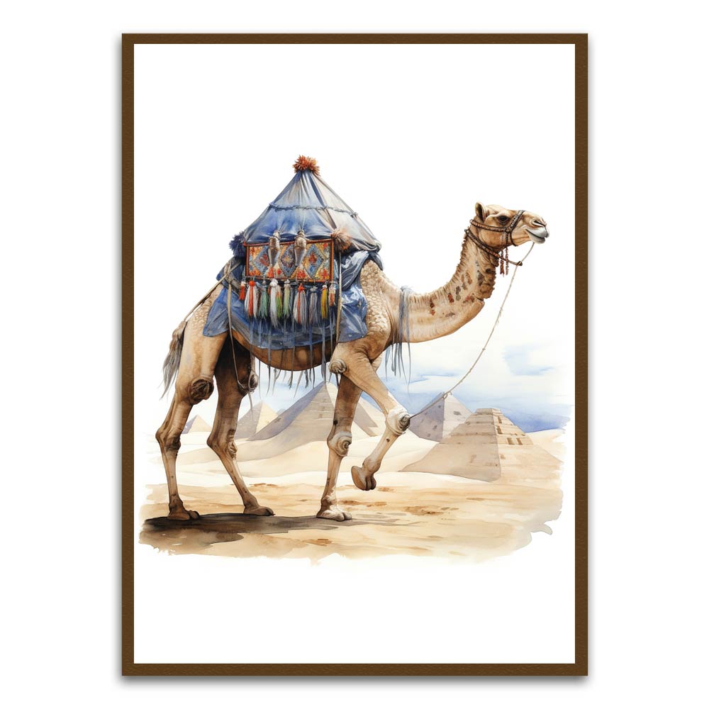 Camel Brown Printed frame acrylic canvas Frames