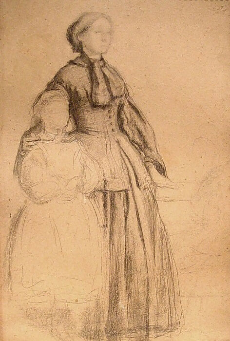 part 2 - European art European painting – Edgar Degas Laura Bellelli and the queen Giovanna 89939 1184 50X45 Canvas