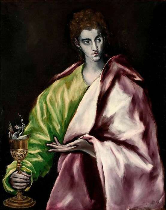 El Greco - Saint John the Evangelist 45x60 Canvas