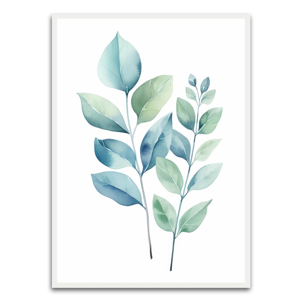 Botanical Art 11 White Printed frame acrylic canvas Frames