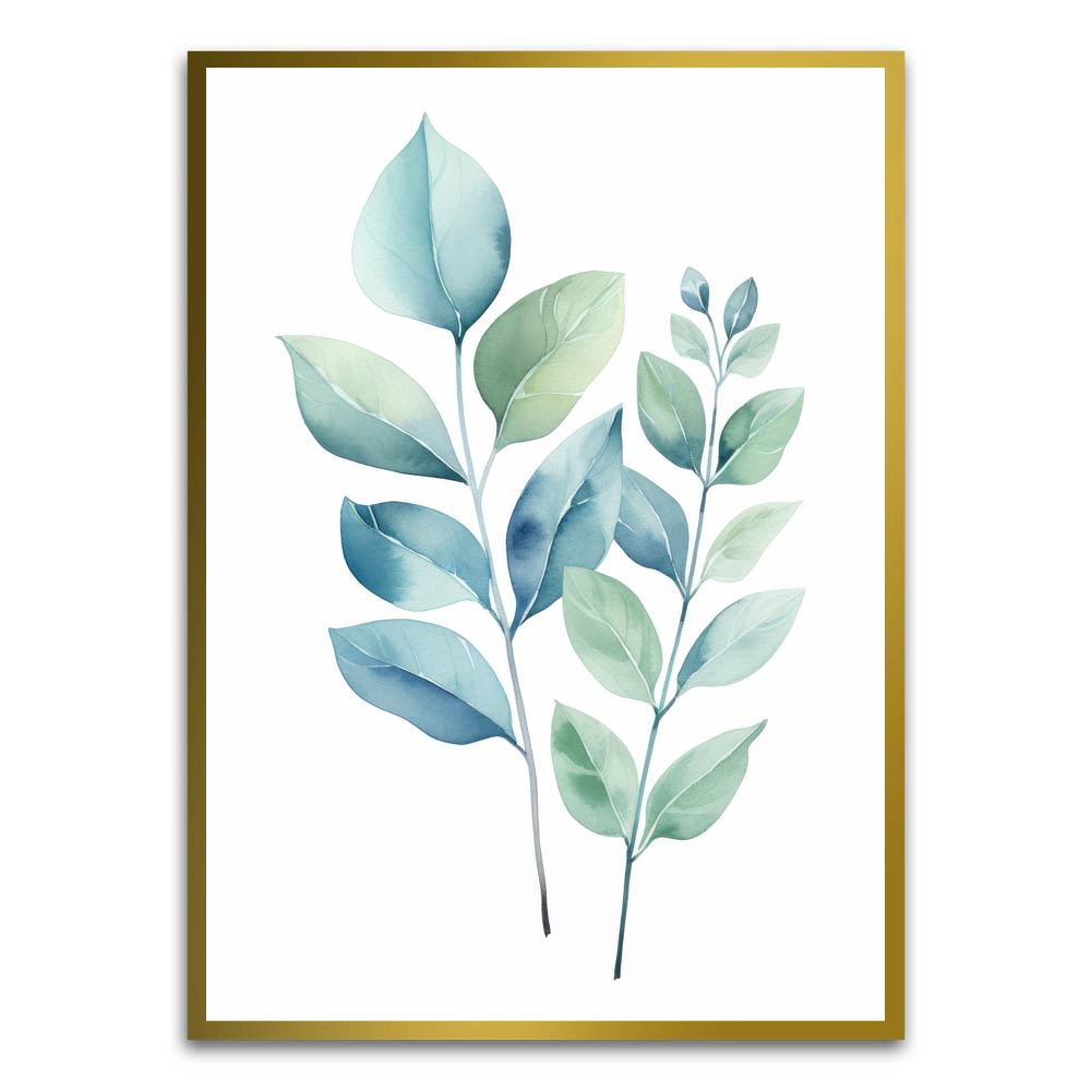 Botanical Art 11 Gold Printed frame acrylic canvas Frames