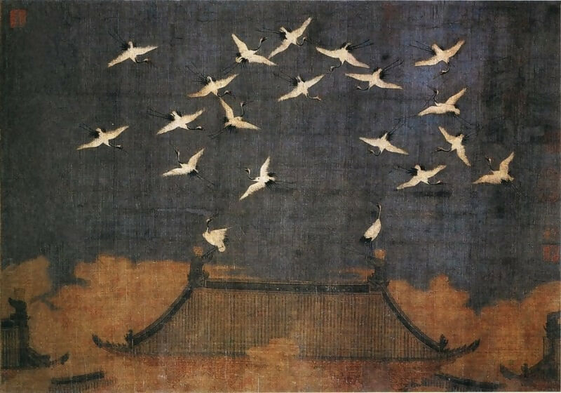 Chinese Artists of the Middle Ages (佚名 - 豆花蜻蜓图) – Unknown 45x60 Canvas