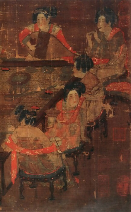 Chinese Artists of the Middle Ages (佚名 - 宫乐图) – Unknown 50X40 Canvas