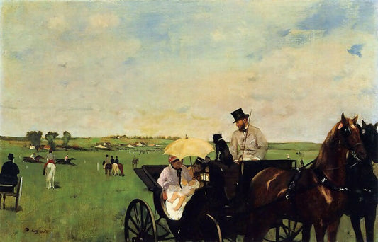 Edgar Degas - Carriage at the Races 50X46 Canvas