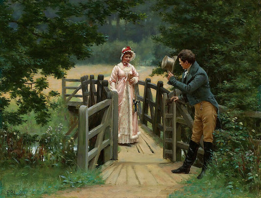 Edmund Blair Leighton – The Gallant Cavalier 50X40 Canvas