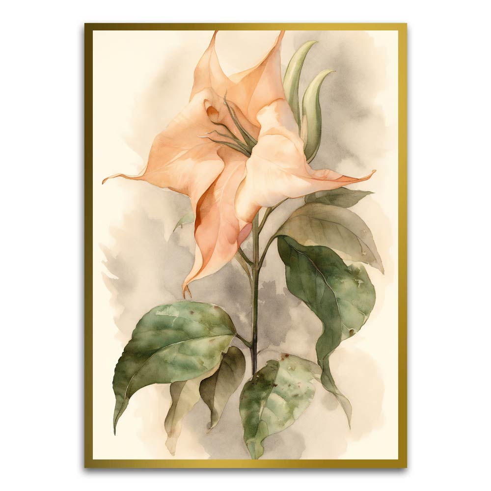 Botanical Art 12 Gold Printed frame acrylic canvas Frames