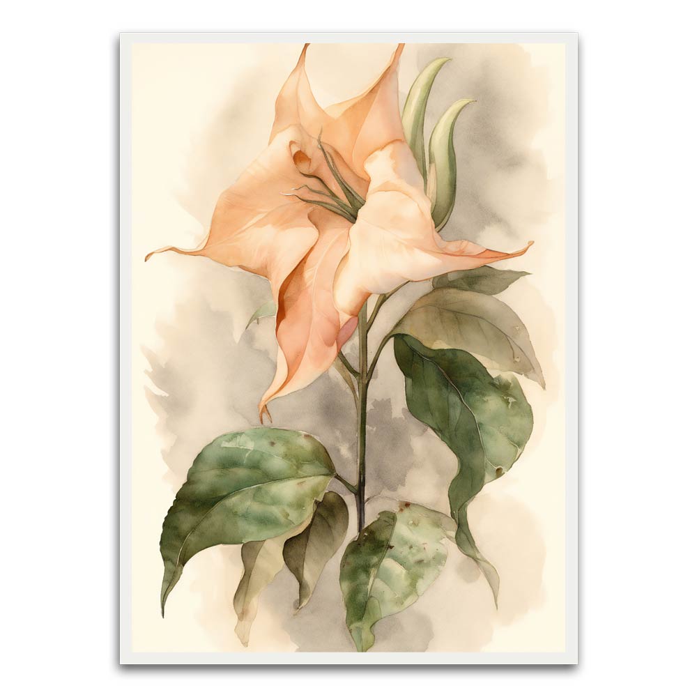 Botanical Art 12 White Printed frame acrylic canvas Frames