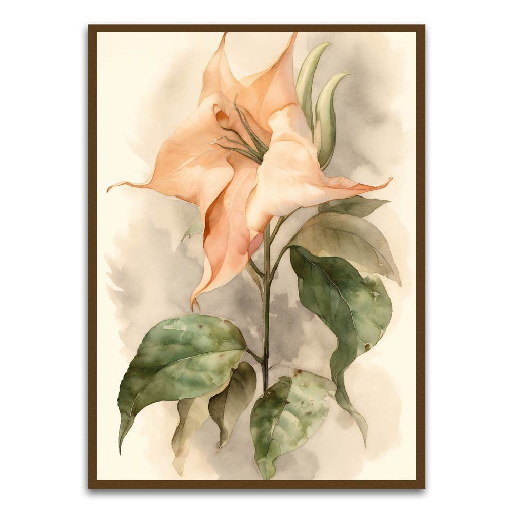 Botanical Art 12 Brown Printed frame acrylic canvas Frames