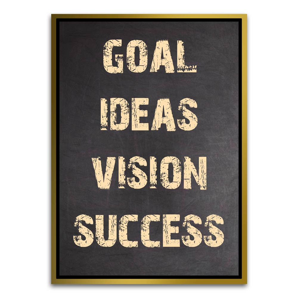 Motivation 9 Gold Canvas frame acrylic canvas Frames