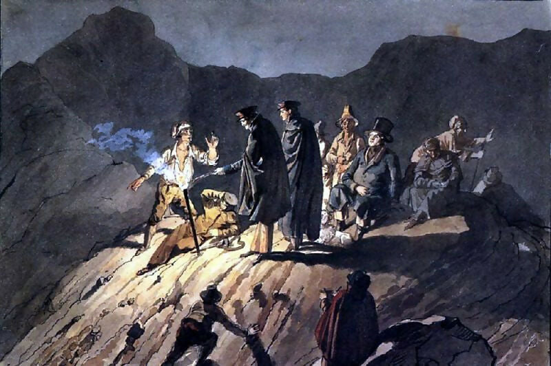 KarlPavlovichBryullov–ParticipantsoftheexpeditiontoVesuvius.1824 50X48 Canvas