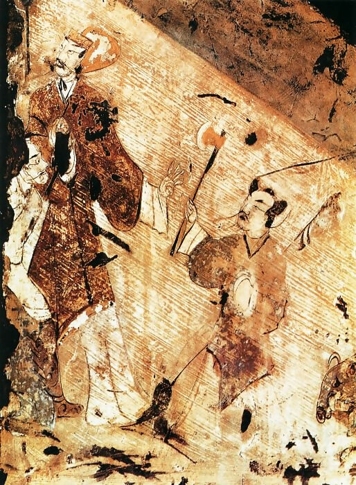 Chinese artists of the Middle Ages (佚名 - 上林苑训兽图(部分)) – Unknown 50X40 Canvas