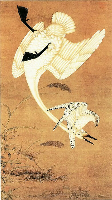 Chinese Painters of the Middle Ages (殷偕 - 鹰击天鹅图) – Yin Xie 45x60 Canvas
