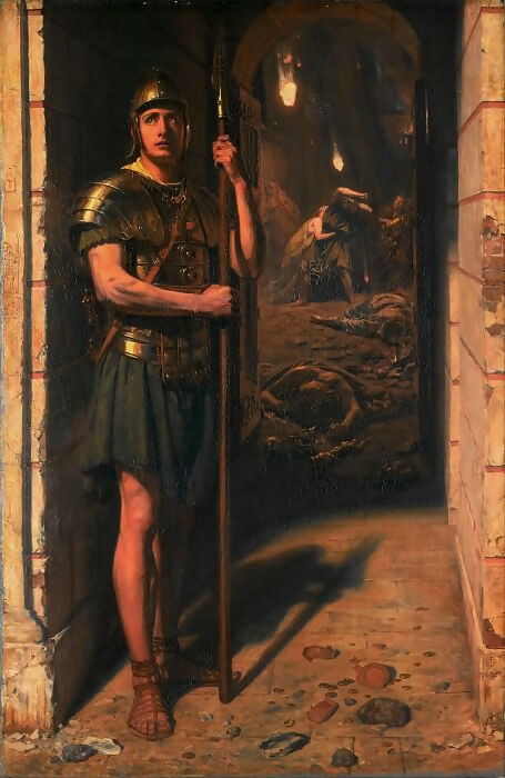 Edward John Poynter - Faithful to Death 50X40 Canvas