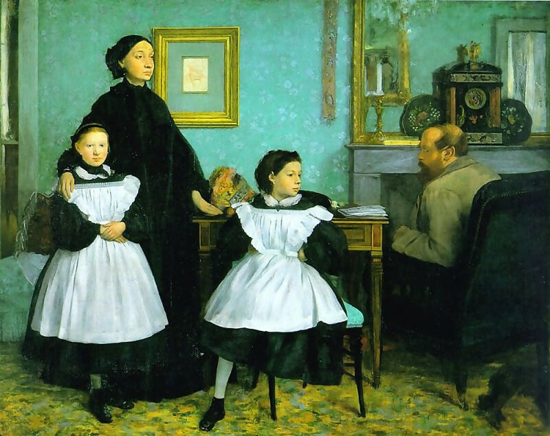 Edgar Degas - The Bellelli Family 90x120 Canvas