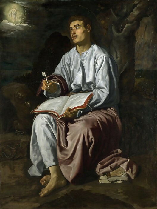 Diego Rodriguez de Silva y Velazquez - Saint John the Evangelist on Patmos 70x100 Canvas