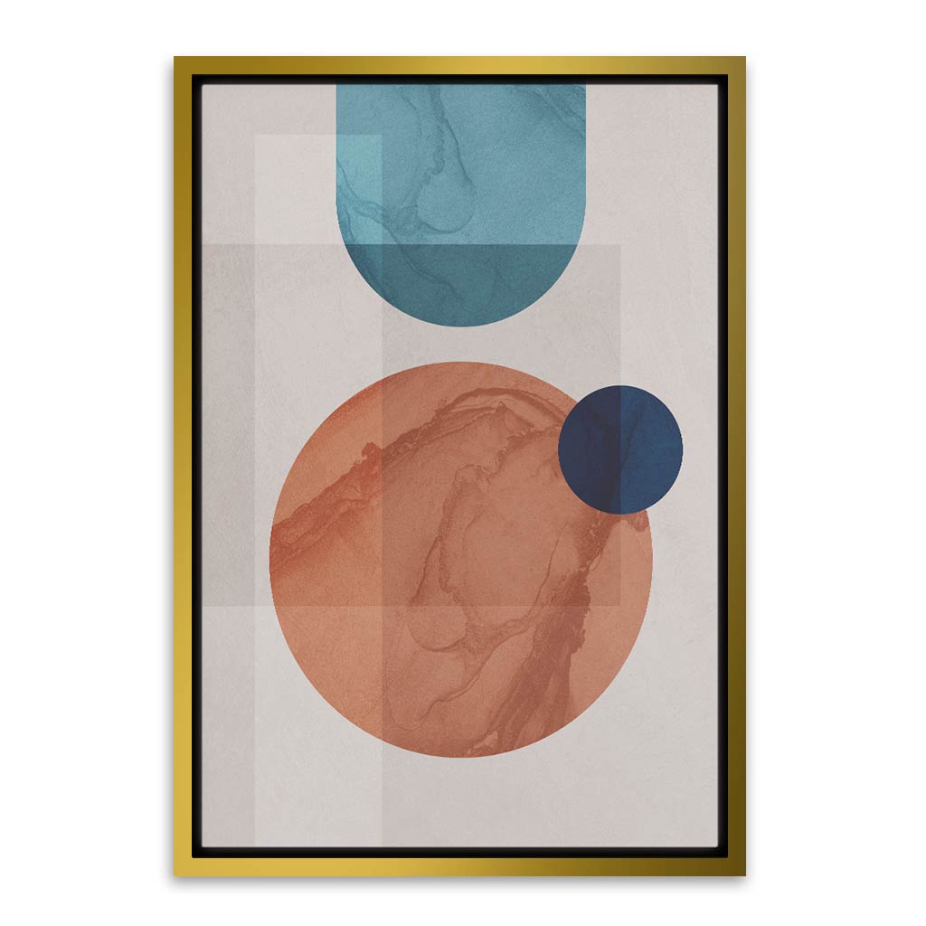 Abstract Circle Wall Art Gold Canvas frame acrylic canvas Frames