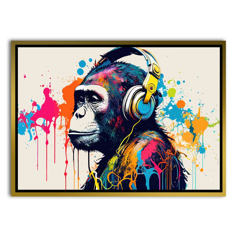 Monkey Gold Canvas frame acrylic canvas Frames