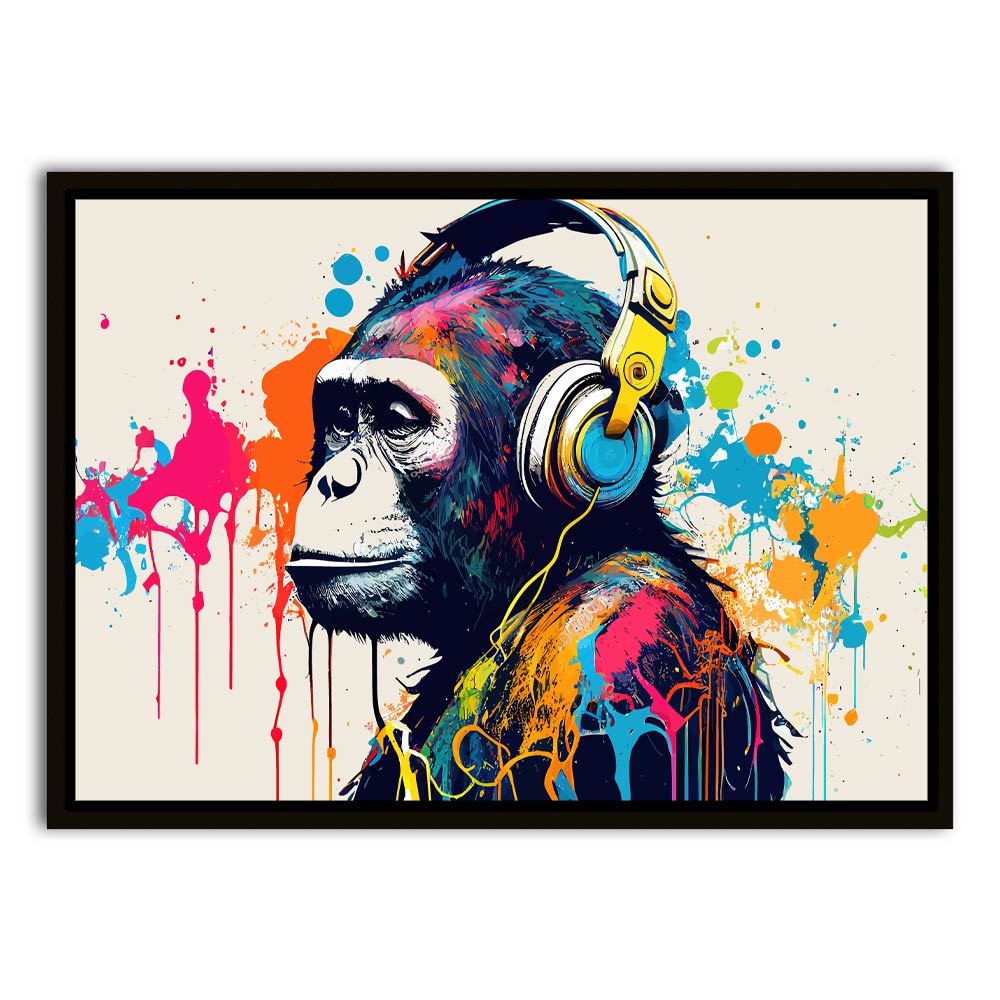 Monkey Black Canvas frame acrylic canvas Frames