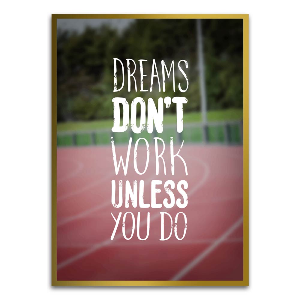 Motivation 6 Gold Printed frame acrylic canvas Frames