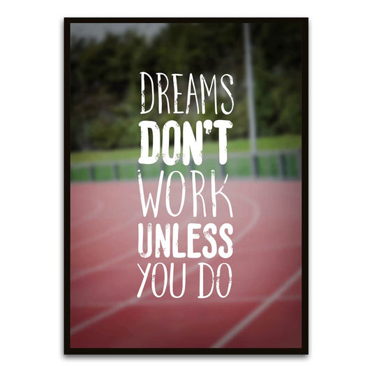 Motivation 6 Black Printed frame acrylic canvas Frames