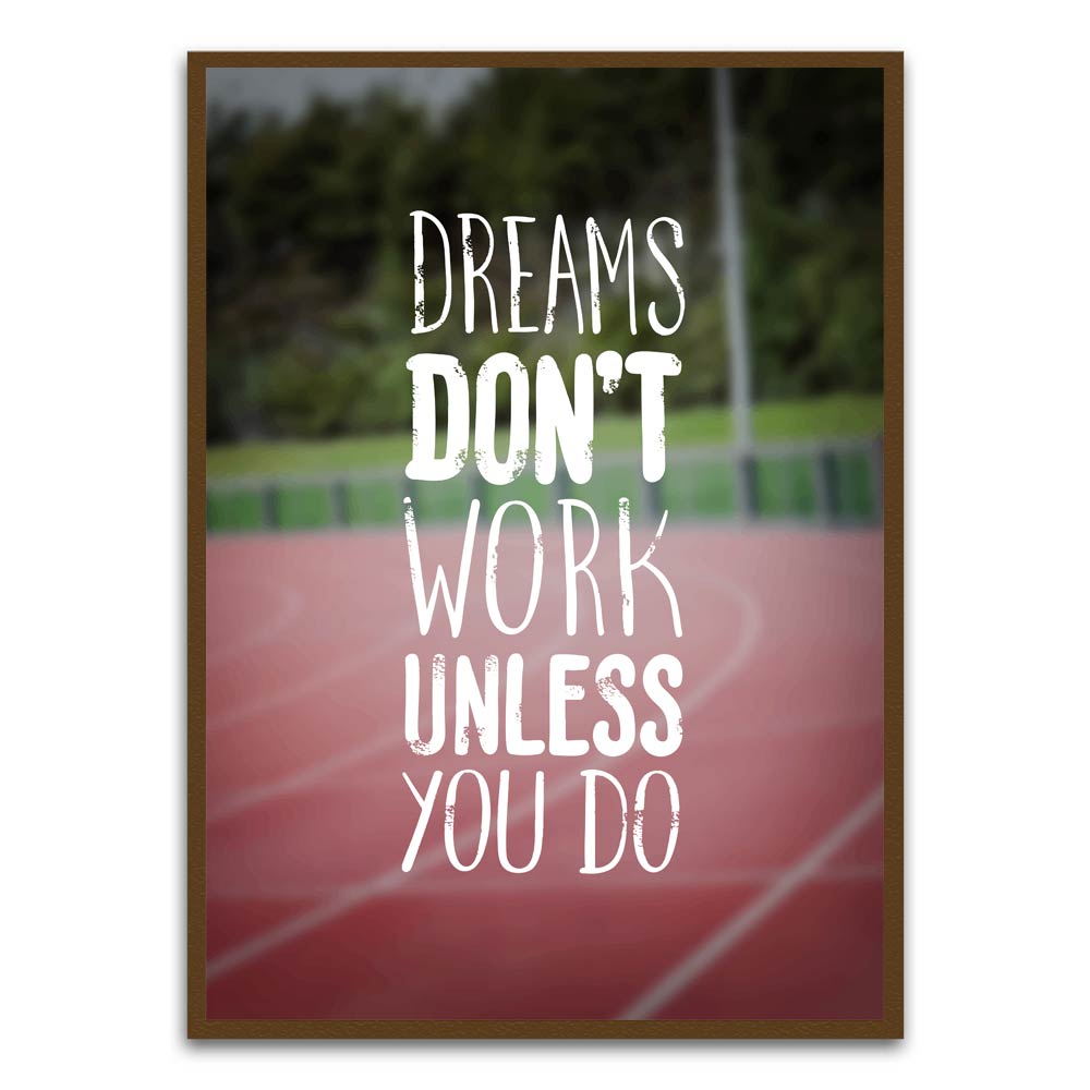 Motivation 6 Brown Printed frame acrylic canvas Frames