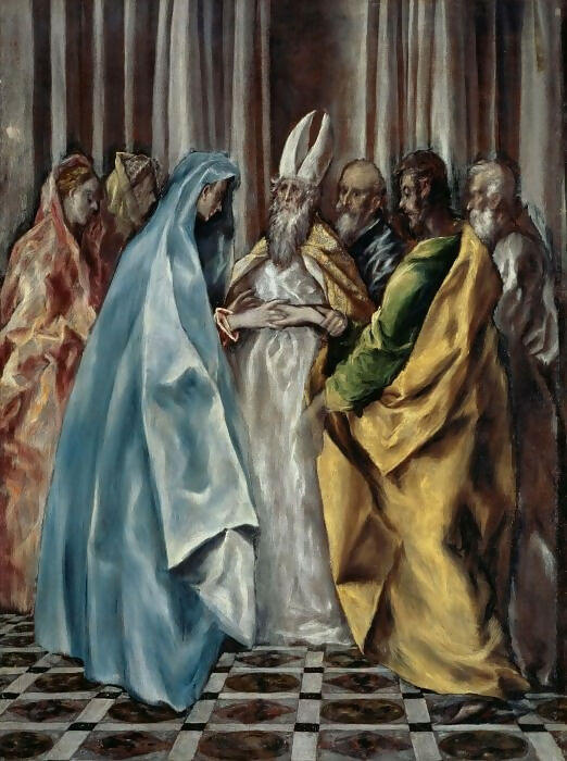 El Greco - The Marriage of the Virgin Mary 45x60 Canvas