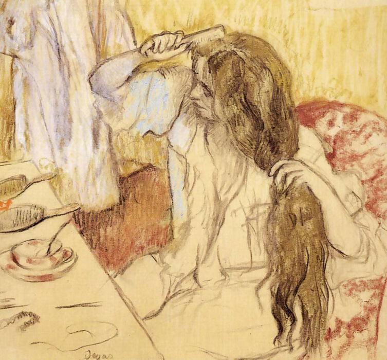 Edgar Degas - Woman at Her Toilette 140x187 Canvas