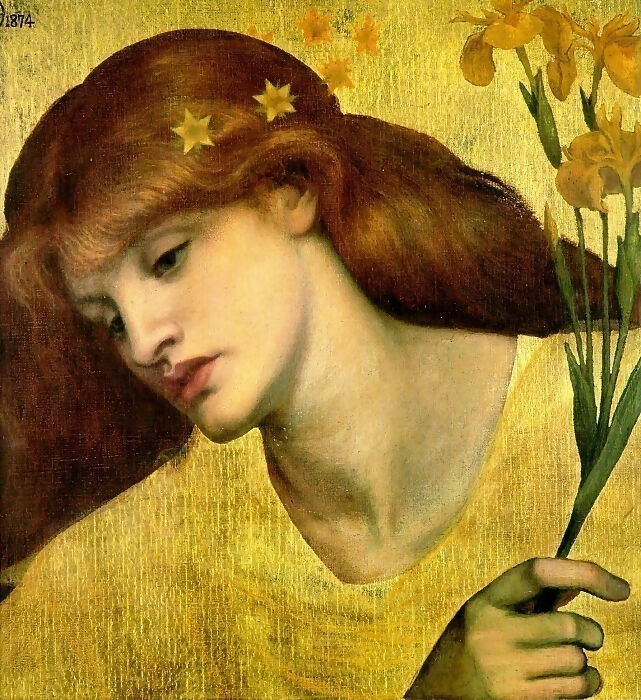 Dante Gabriel Rossetti - The Holy Lily 50X40 Canvas