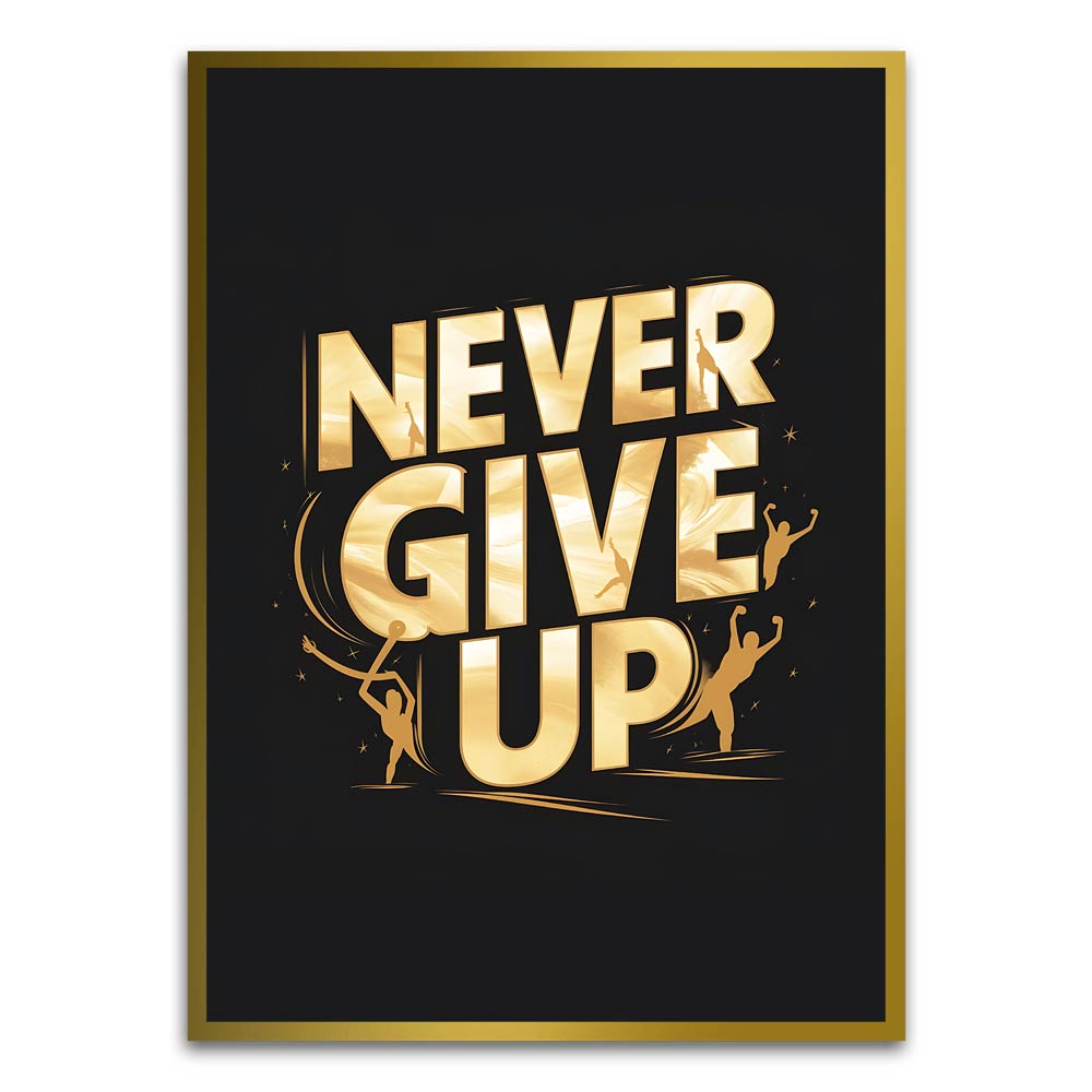 Motivation 5 Gold Printed frame acrylic canvas Frames