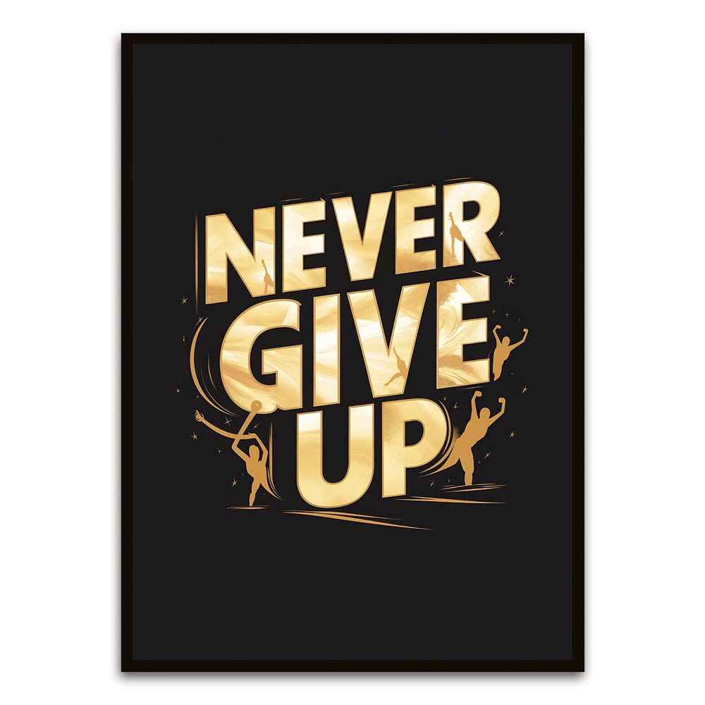 Motivation 5 Black Printed frame acrylic canvas Frames