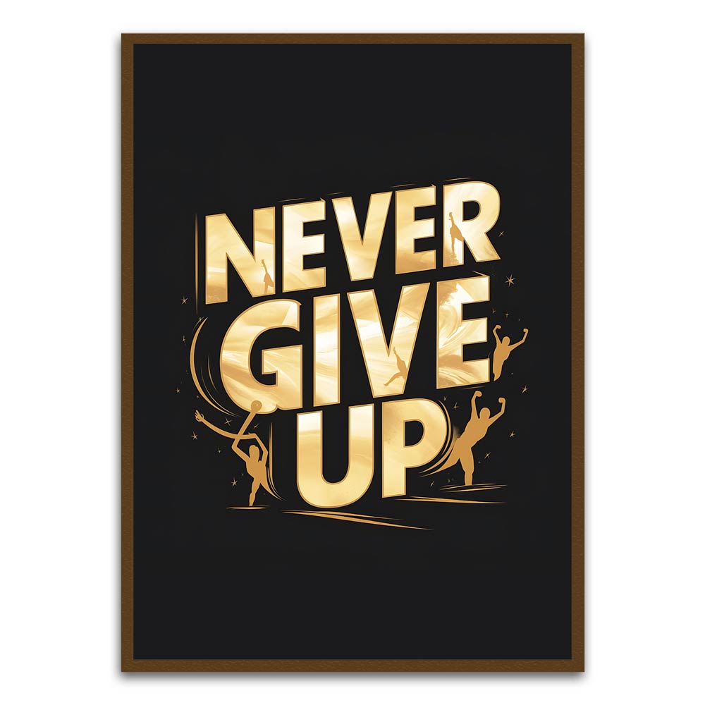 Motivation 5 Brown Printed frame acrylic canvas Frames