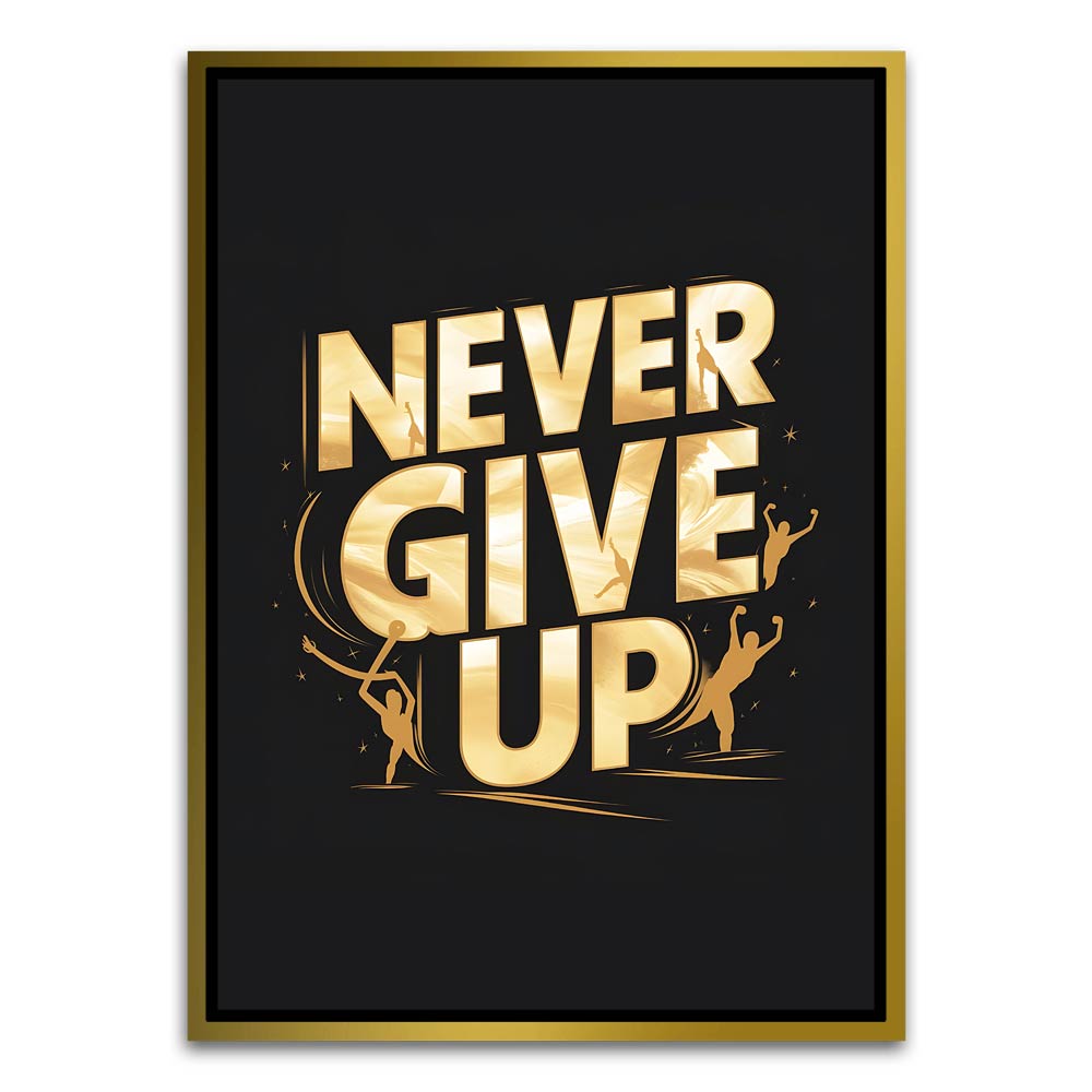 Motivation 5 Gold Canvas frame acrylic canvas Frames