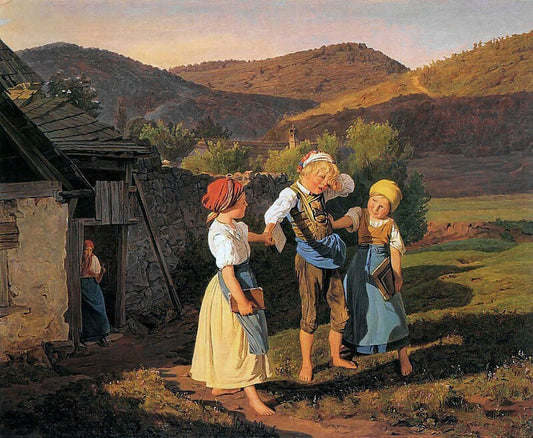 Ferdinand Georg Waldmüller The Stubborn Disciple 50X40 Canvas